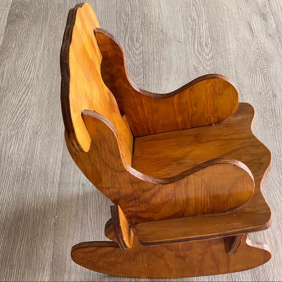 VTG Small Wooden Rocking Chair 15” - Picture 6 of 14